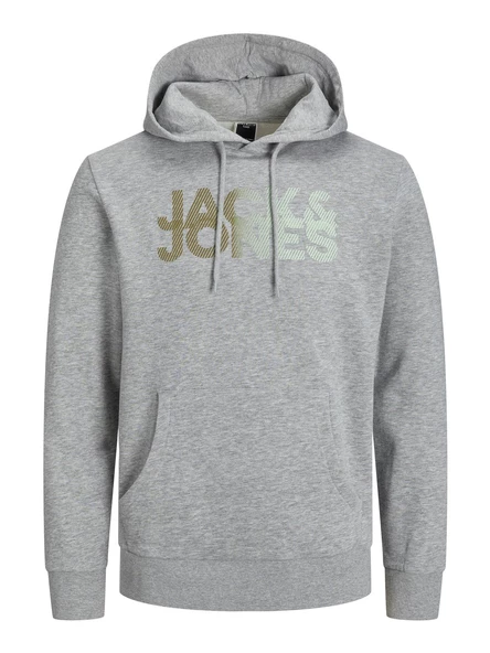 JACK JONES Erkek Kanguru Cepli Kapüşonlu Sweatshirt 12243927 ürün görseli 1