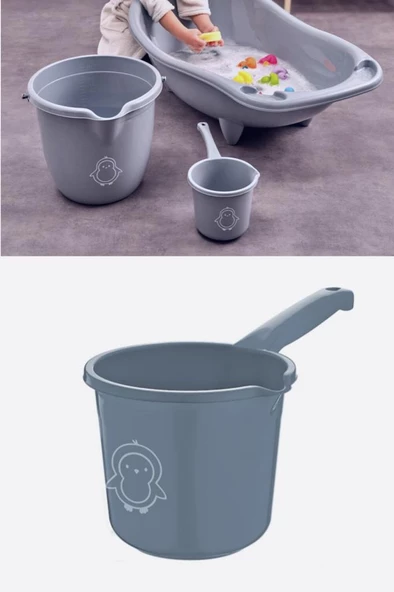 Flosoft Bebek Banyo Maşrapası, Uzun Saplı Oluklu Çok Amaçlı Maşrapa 1,5 litre ürün görseli 1