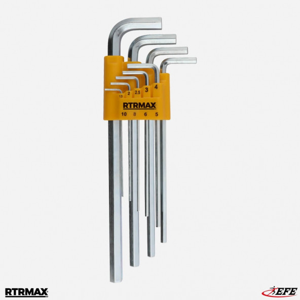 RTRMAX Uzun Allen Anahtar Takımı 9lu RH03852 ürün görseli 1
