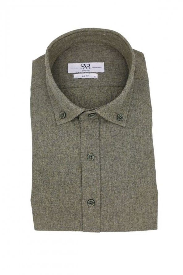 FLANEL SLIM UZUN KOLLU GÖMLEK - Resim 4