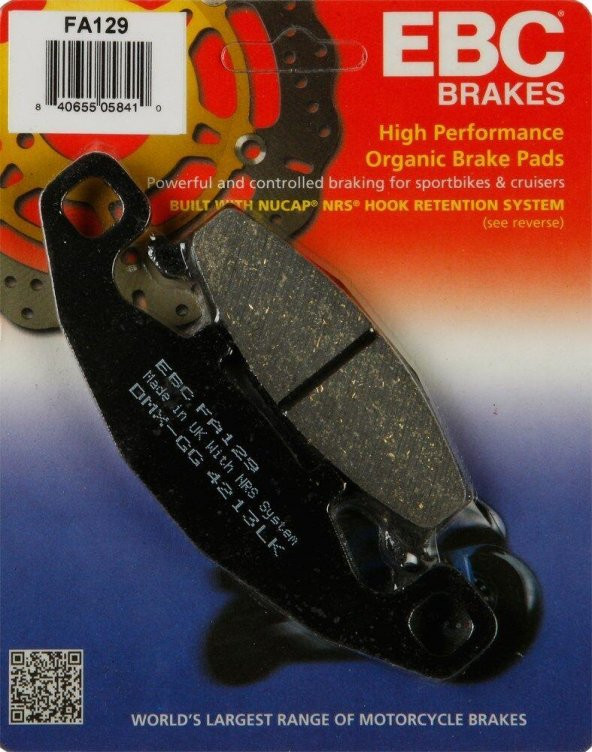 Ebc Fa129 1990-2001 Kawasaki ZZR 250 Uyumlu Ön Fren Balatası Organik Balata ürün görseli 1