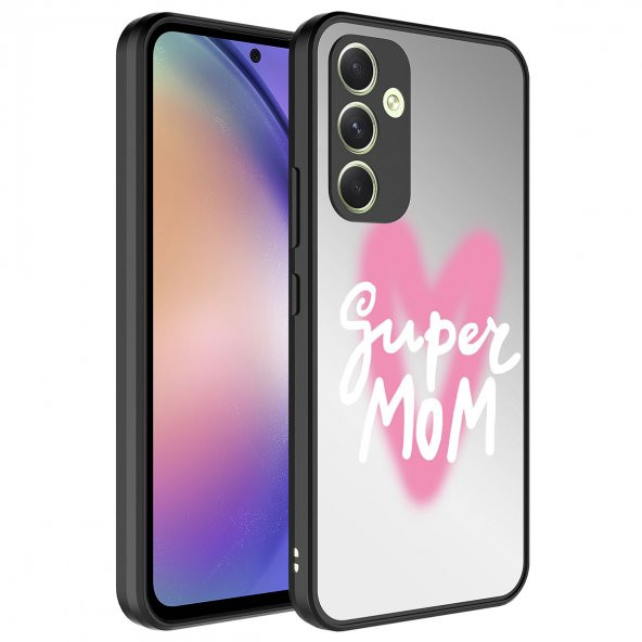 Galaxy A54 Kılıf Aynalı Desenli Kamera Korumalı Parlak Mirror Kapak ürün görseli 1