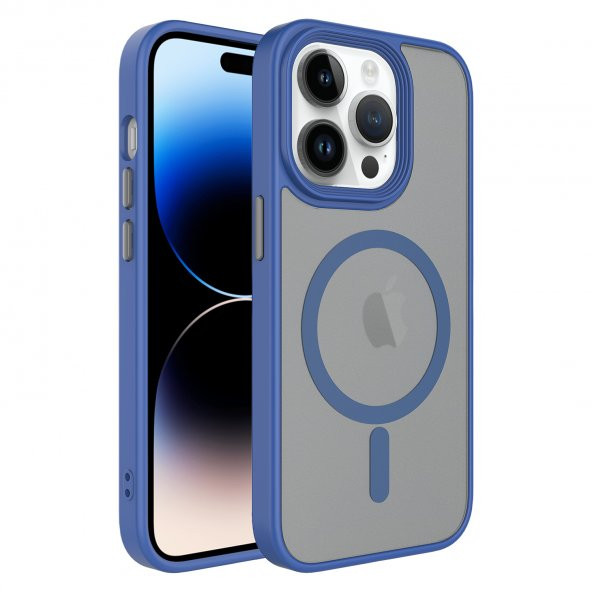 Apple iPhone 12 Pro Max Kılıf Mat Arka Yüzey Wireless Şarj Özellikli Zore Flet Magsafe Kapak ürün görseli 1