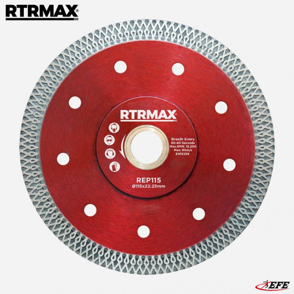 RTRMAX Çapraz Dişli Hassas Kesim Elmas Testere REP115 ürün görseli 1