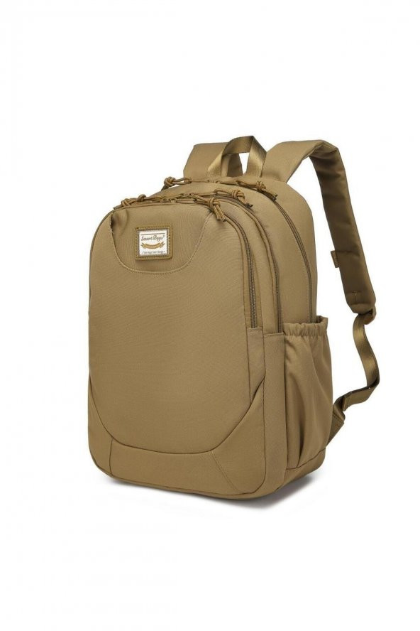 Bagacar Smart Bag 3199 Okul ve Günlük Laptop Bölmeli Sırt Çantası Camel ürün görseli 1