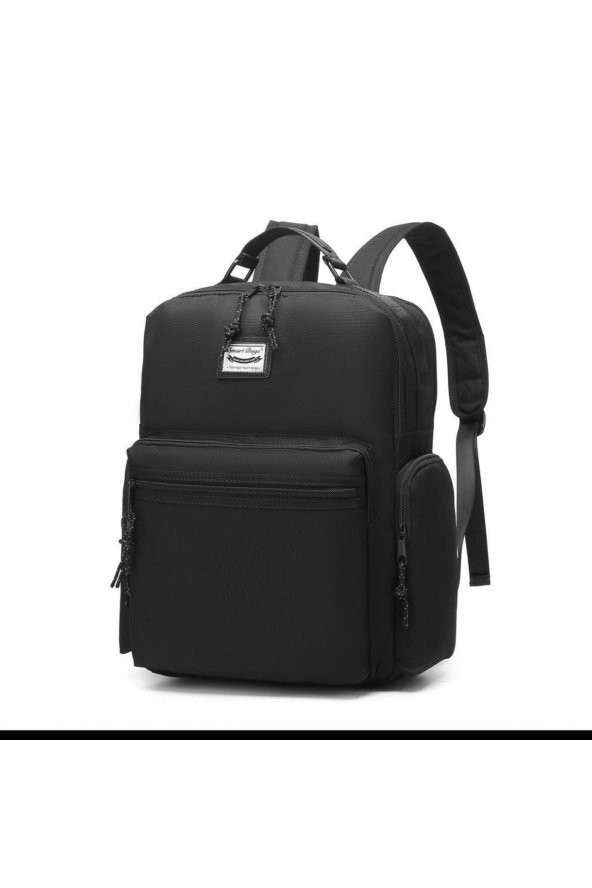 Bagacar Smart Bag 3124 Okul ve Günlük Laptop Bölmeli Sırt Çantası Siyah ürün görseli 1