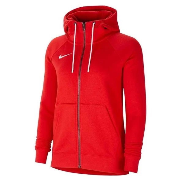 Nike W Nk Flc Park20 Fz Hoodie Kadın Kırmızı Futbol Sweatshirt CW6955-657 ürün görseli 1