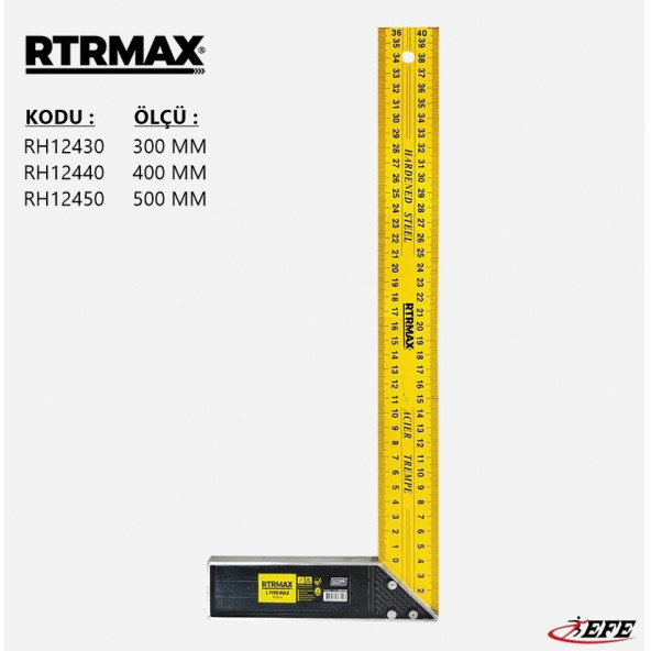 RTRMAX MARANGOZ GÖNYESİ SARI 300 MM RH012430 ürün görseli 1