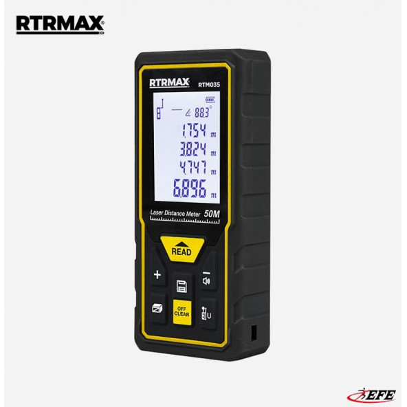 RTRMAX RTM035 LAZER METRE Lazer Mesafe Ölçer 50 MT ürün görseli 1