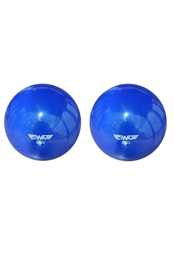 Ciwaa CWA-2284  Pilates Ağırlık Topu Pilates Toning Ball Denge Ve Ağırlık Topu 2 Kg x2 ürün görseli 1