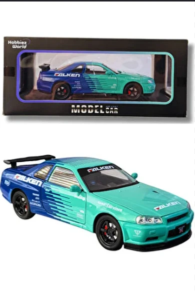 Hobbiez World 1:24 Model Araç Nissan Mavi - Turkuaz ürün görseli 1