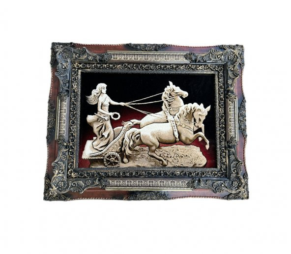 Olimpiyatlarda Yarışan Romalı Güzel Kadın Temalı Halı Tablo 95x75cm (Hafif Kusurlu) ürün görseli 1