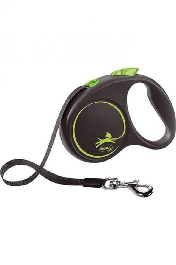 Flexi Black Design Serit Otomatik Köpek Gezdirme Tasmasi Yesil Small ürün görseli 1