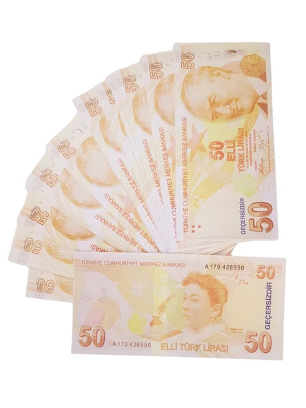 300 Adet 50 TL Geçersiz Para Düğün Parası Parti Şaka Malzemesi ürün görseli 1
