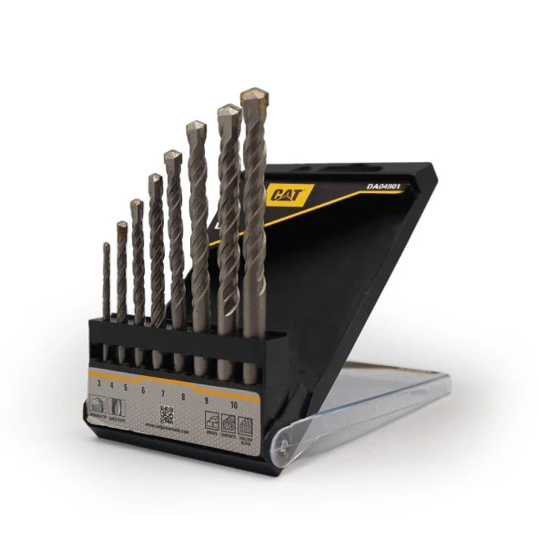 CAT DA04901 8 Parça Tungsten Karbür Beton Matkap Uç Seti ürün görseli 1