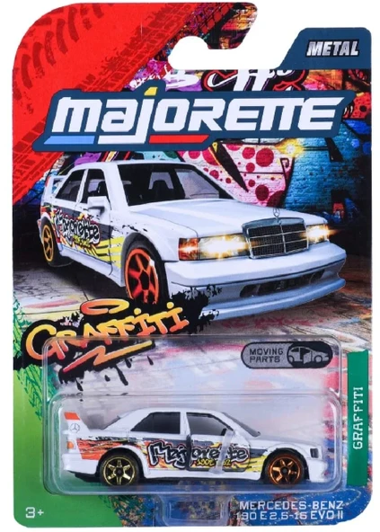 Majorette Graffiti Limited Edition Araç Mercedes-benz 190e 2.5-16 Evo Iı Beyaz ürün görseli 1