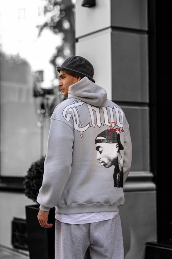 ÖZEL ÜRETİM HENRY COOPER THUG LİFE BASKLI OVERSİZE SWEATSHİRT - Resim 9