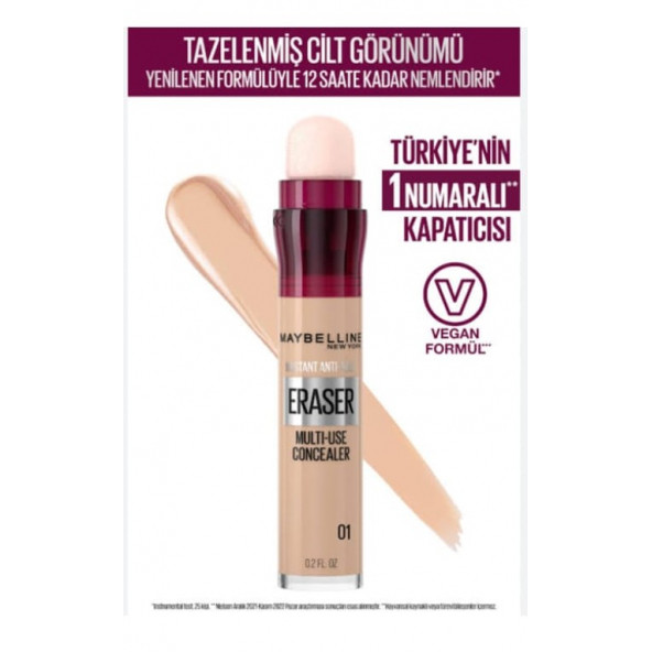 Maybelline New York Instant Anti Age Eraser Kapatıcı 01 Light ürün görseli 1