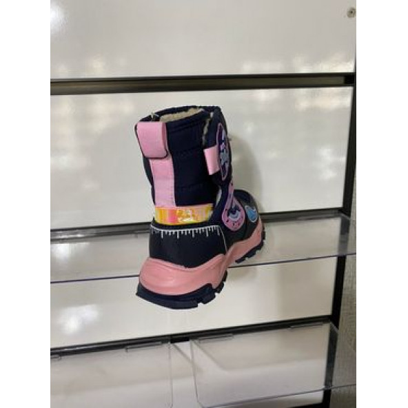 Alessio 2221 Filet Kar Botu Pembe Lacivert - Resim 3