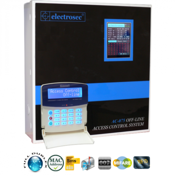 Electrosec AC-075ETH Güvenlik Amaçlı Off-Line ve Online Kartlı Geçiş Sistemi ürün görseli 1