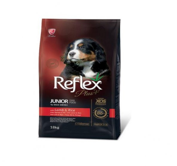 Reflex Plus Junior Kuzu Etli Pirinçli Büyük Irk Yavru Köpek Maması 18 Kg ürün görseli 1