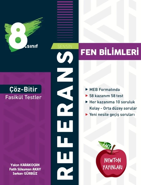 Newton Yayınları LGS 8.sınıf Referans Çöz Bitir Fasikül Testler Fen Bilimleri ürün görseli 1