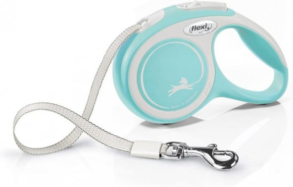Flexi New Comfort 3M Şerit XS Açık Mavi Otomatik Kedi Köpek Gezdirme Tasması ürün görseli 1