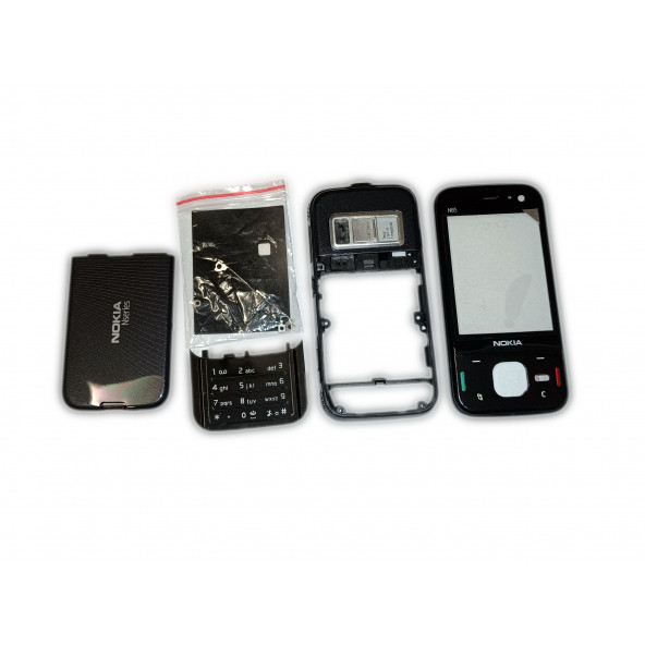 Nokia N85 Kasa Kapak Tuş Takımı N85 Uyumlu Siyah Renk Orta Kasa Ön Kapak Arka Kapak Tuş Takımı ürün görseli 1