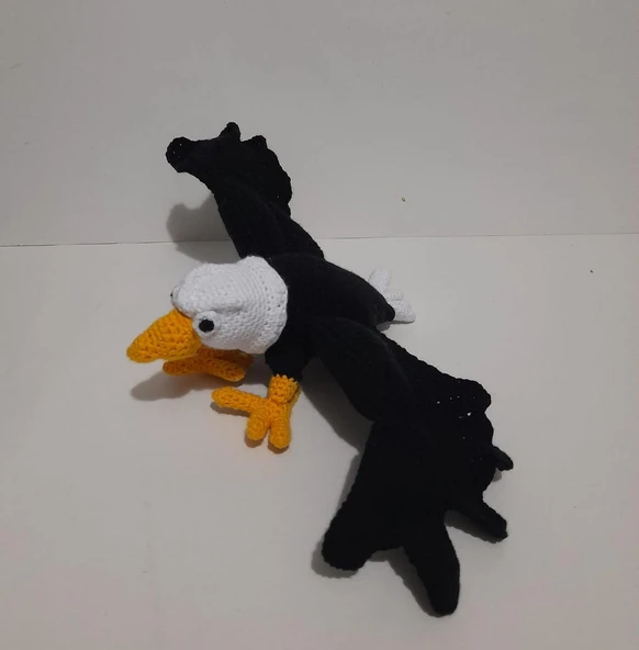 Kara Kartal Amigurumi Organik Oyuncak ürün görseli 1