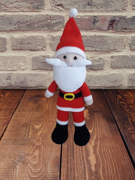 Sevimli Noel Baba Amigurumi Organik Oyuncak ürün görseli 1