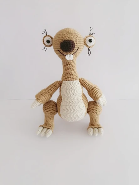 Buz Devri Sid Yeni Doğan Seti Amigurumi Organik Oyuncak - Resim 4