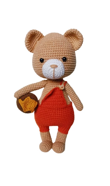 Ayıcık Danny ve Bal Kavanozu Amigurumi Organik Oyuncak ürün görseli 1