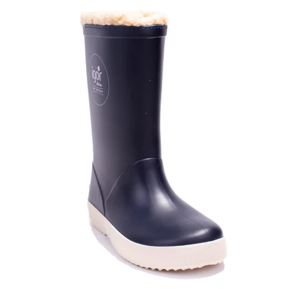 İgor W10207 Splash Nautico Borreguito Lacivert Ortopedik Kürklü Erkek Çocuk Yağmur Çizme ürün görseli 1