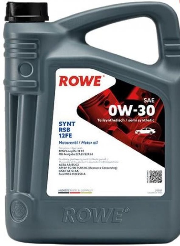 Rowe Hıghtecsynt Rsb 12Fe Sae 0W-30 4l ürün görseli 1