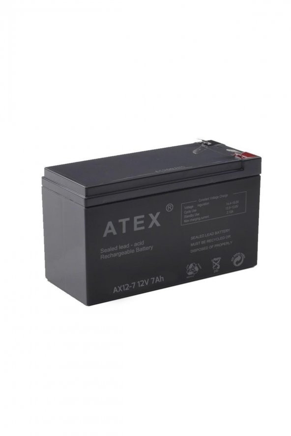 ATEX Akü 12v 7a (15x6.5x9.5cm) ürün görseli 1