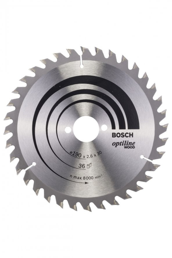 Bosch Optiline Wood 19030 Mm 36 Diş Daire Testere Bıçağı ürün görseli 1