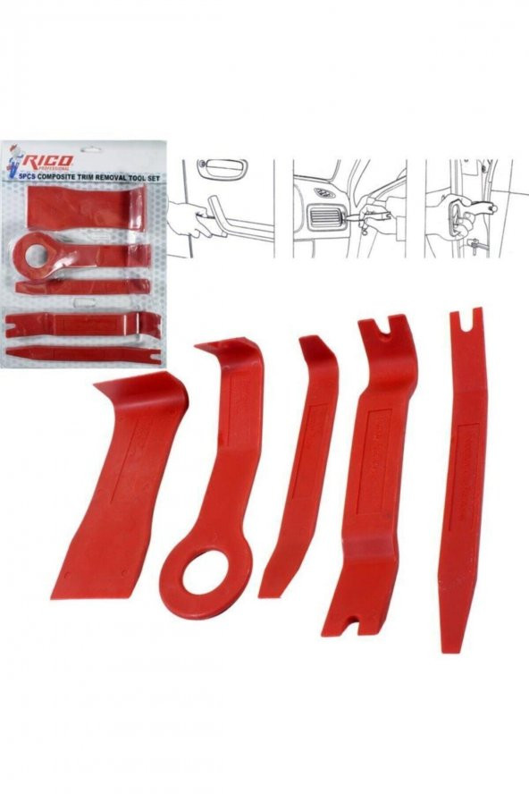 Rico Pvc Döşeme Ve Trim Sökme Takımı - 5 Parça Set Rc 1301 ürün görseli 1