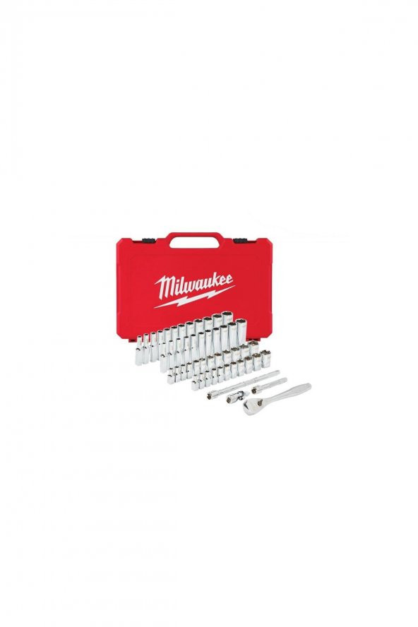 Milwaukee Ağır Hizmet Tipi Cırcır Lokma Takımı ¼” 50 Parça T4932464944 ürün görseli 1
