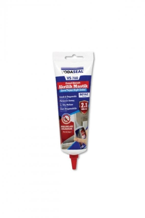 Vodaseal Vs 700 Tüp Genel Amaçlı Yapıştırıcı Ve Dolgu - 400 gr - Beyaz ürün görseli 1