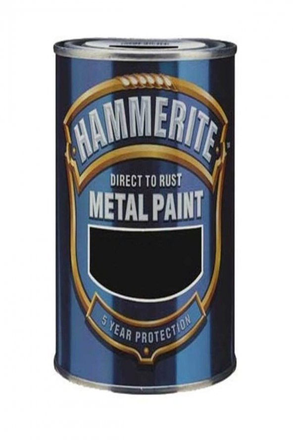 Marshall Hammerite Direkt Pas Üstü Pürüzsüz Metal Boyası Koyu Siyah 0.75 Lt ürün görseli 1