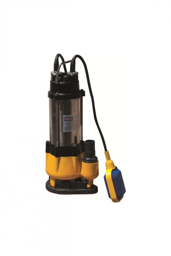 Attlas V250A-F Döküm Fanlı Döküm Gövdeli Atık Su Drenaj Pompası 0.4hp  0,25Kw  8mt. ürün görseli 1