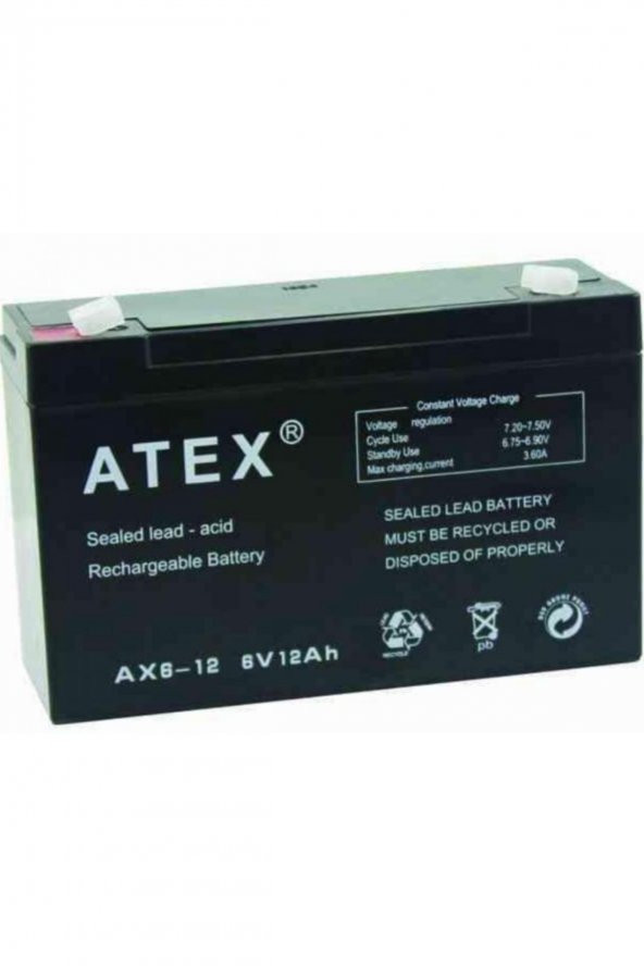 ATEX Akü 6v 12ah ürün görseli 1