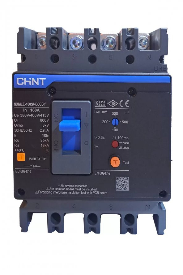 chint NXMLE-160S4300BY Bobinli Kompakt Ş4P 160A 36KA 337258 ürün görseli 1