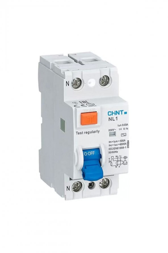 CHİNT ELECTRİC Chint Nl1 Serisi Ac Tipi 2x63a Kaçak Akım Rölesi 6ka 300ma 200220 ürün görseli 1