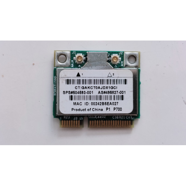 HP MİNİ 1000 1030NR WİFİ WİRELESS KART ürün görseli 1