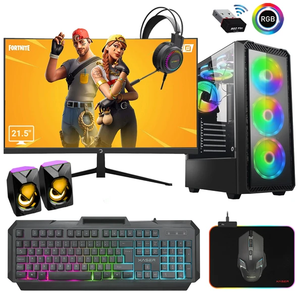 Xaser Xsr212 i5 4440 8GB Ram 256GB SSD 4GB RX550 Ekran Kartı 21.5" Monitör Ofis Hazır Sistem ürün görseli 1