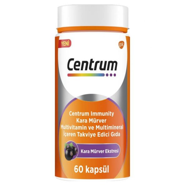 Centrum Immunity Kara Mürver Multivitamin ve Mineral 60 Kapsül ürün görseli 1