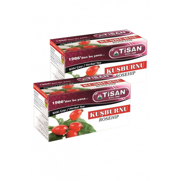 2 Kutu Tisan Kuşburnu Çayı Bitki Süzen Poşet Çay 2 x 20'li ürün görseli 1