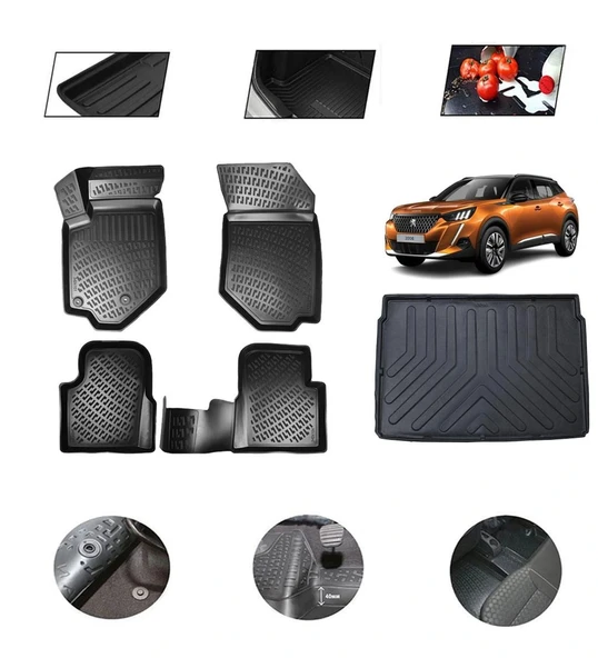 Peugeot 2008 (Elektrikli) 2023 Model 4D Bagaj Paspas Set ürün görseli 1