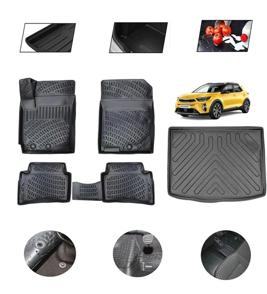 Kia Stonic 2019 Model 4D Bagaj Paspas Set ürün görseli 1